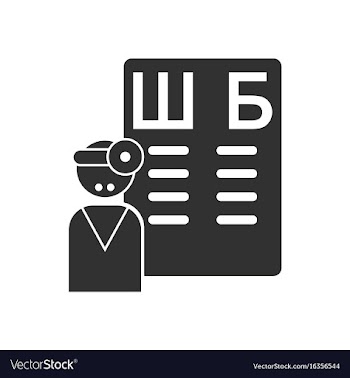 Black icon on white background ophthalmologist vector image