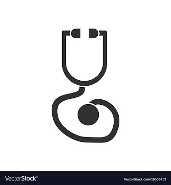 Black icon on white background phonendoscope vector image