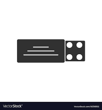 Black icon on white background pill pack vector image