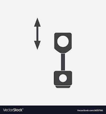 Black icon on white background piston and arrows vector image