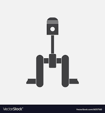 Black icon on white background piston scheme vector image