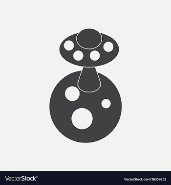 Black icon on white background planet and flying vector image