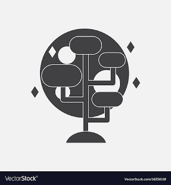 Black icon on white background planet and tablets vector image