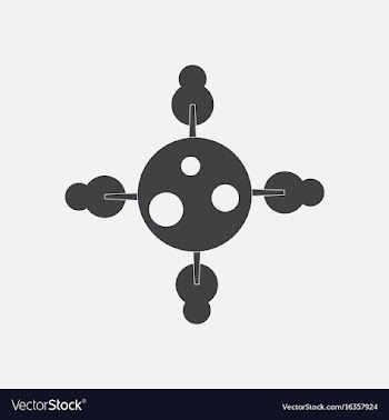 Black icon on white background planet and trees vector image
