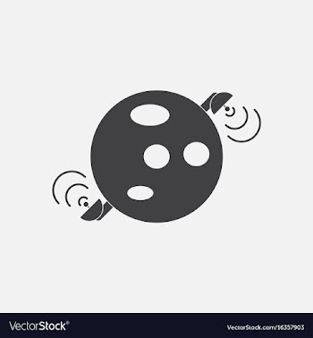 Black icon on white background planet and vector image