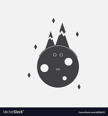 Black icon on white background planet and vector image