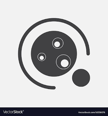 Black icon on white background planet orbit and vector image