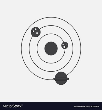 Black icon on white background planets and the vector image