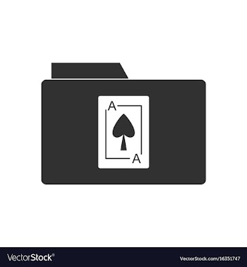 Black icon on white background playing card on vector image