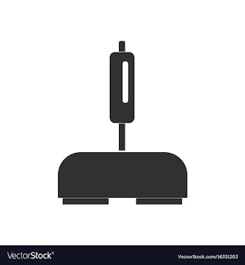 Black icon on white background playing joystick vector image
