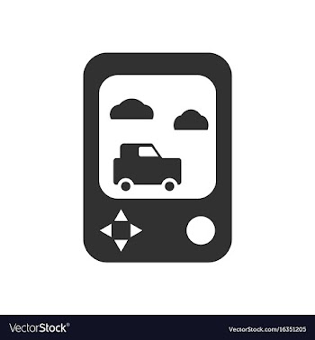 Black icon on white background portable game vector image