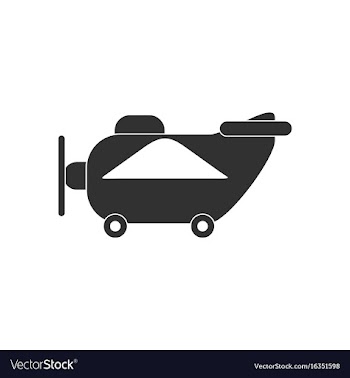 Black icon on white background retro plane toy vector image
