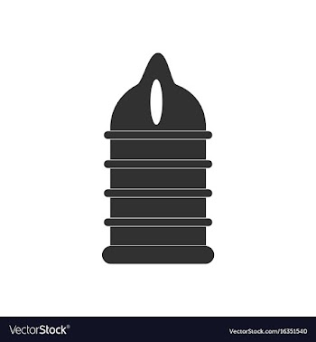Black icon on white background ribbed condom vector image