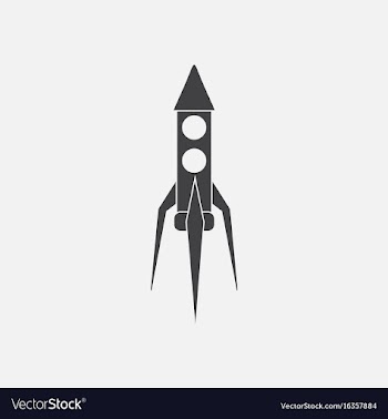 Black icon on white background rocket icon vector image