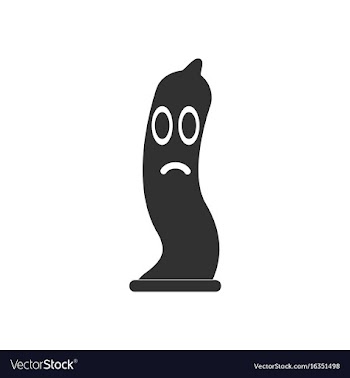 Black icon on white background sad condom vector image