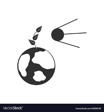Black icon on white background satellite and earth vector image