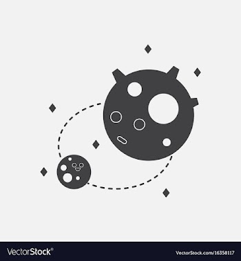 Black icon on white background satellite and orbit vector image
