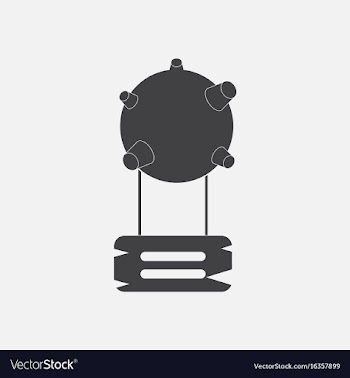 Black icon on white background satellite base vector image