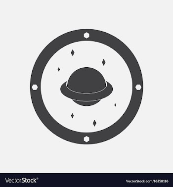 Black icon on white background saturn orbit vector image