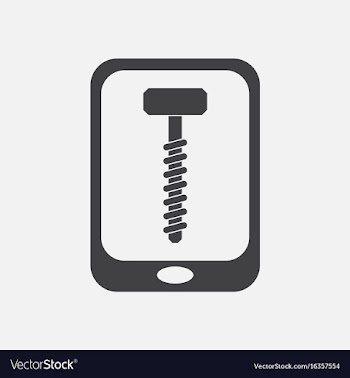 Black icon on white background screw sign vector image