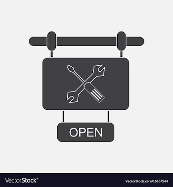 Black icon on white background service station vector image