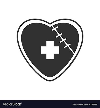 Black icon on white background sewn heart with vector image