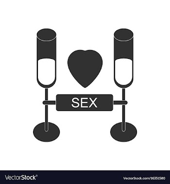 Black icon on white background sex and cocktails vector image