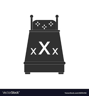 Black icon on white background sex bed vector image