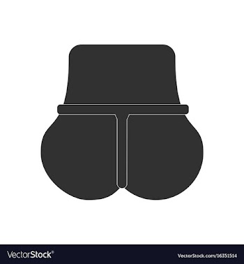 Black icon on white background sexy female thong vector image