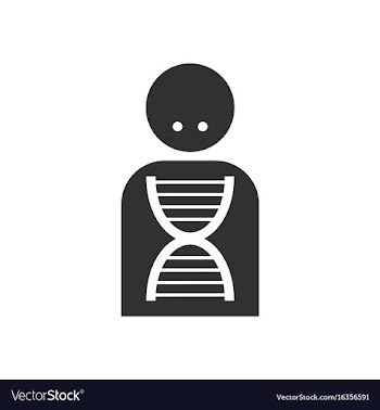 Black icon on white background silhouette with dna vector image