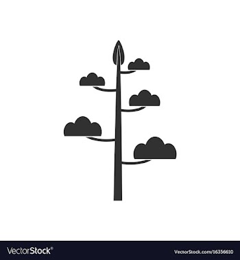 Black icon on white background simple tree vector image