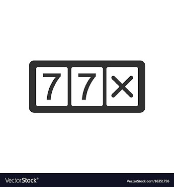 Black icon on white background slot machine two vector image