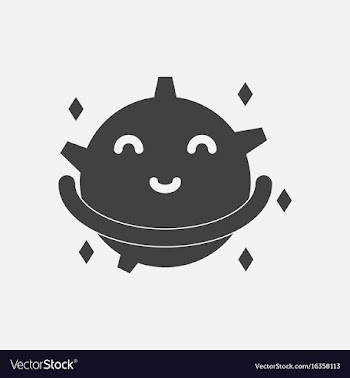 Black icon on white background smiling satellite vector image