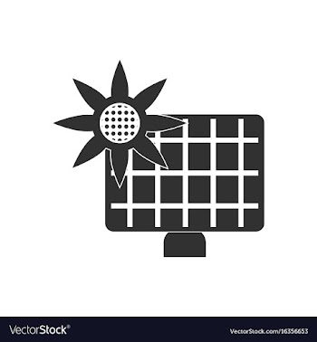 Black icon on white background solar battery vector image