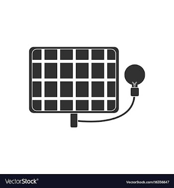 Black icon on white background solar battery with vector image