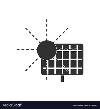 Black icon on white background solar energy vector image