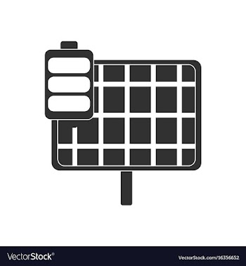 Black icon on white background solar panel vector image