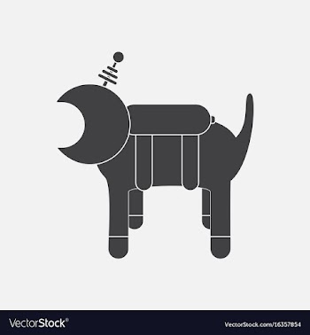 Black icon on white background space dog vector image