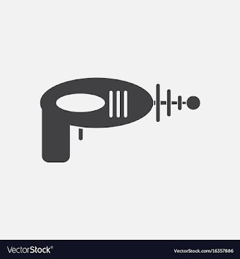 Black icon on white background space gun vector image