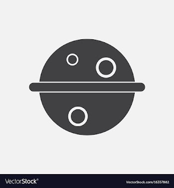 Black icon on white background space planet vector image