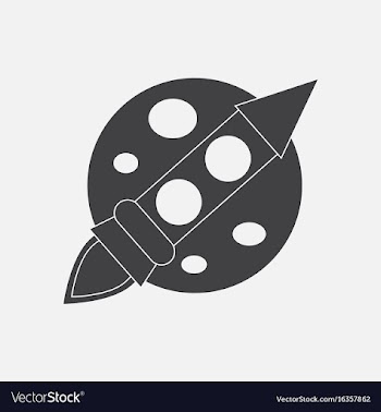 Black icon on white background space rocket and vector image