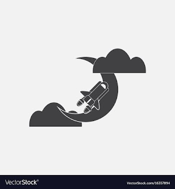 Black icon on white background space shuttle and vector image