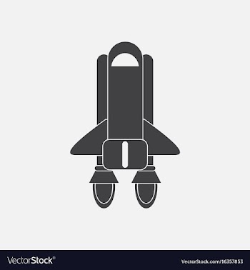 Black icon on white background space shuttle vector image