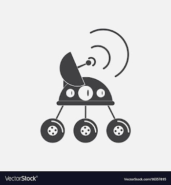 Black icon on white background spacecraft and vector image