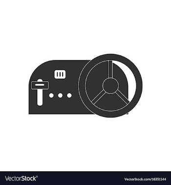 Black icon on white background steering wheel and vector image