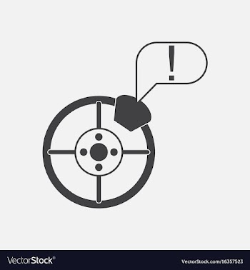 Black icon on white background steering wheel and vector image