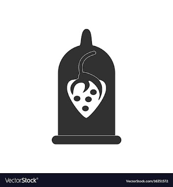 Black icon on white background strawberry condom vector image