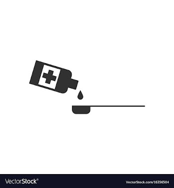 Black icon on white background syrup dose vector image