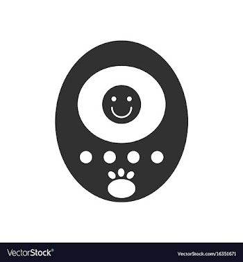 Black icon on white background tamagotchi pets vector image