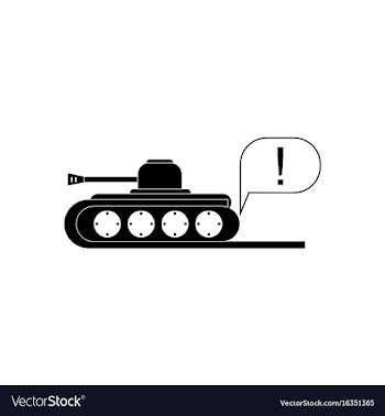 Black icon on white background tank and vector image